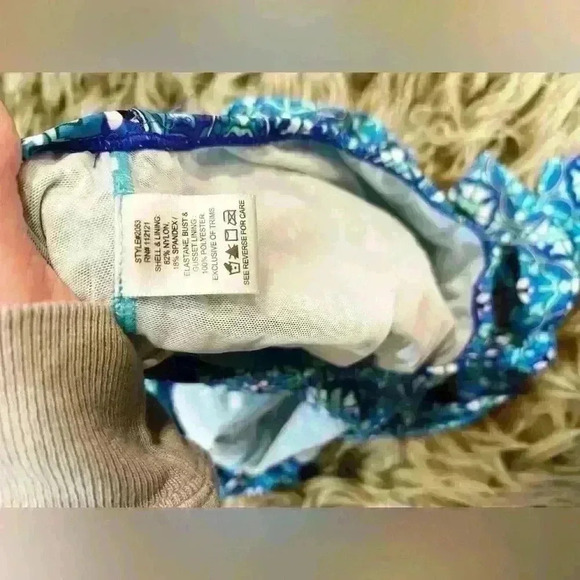 SPANX Love Your Assets By Sara Blakey Blue One Piece Swimsuit Size M - Picture 2 of 7